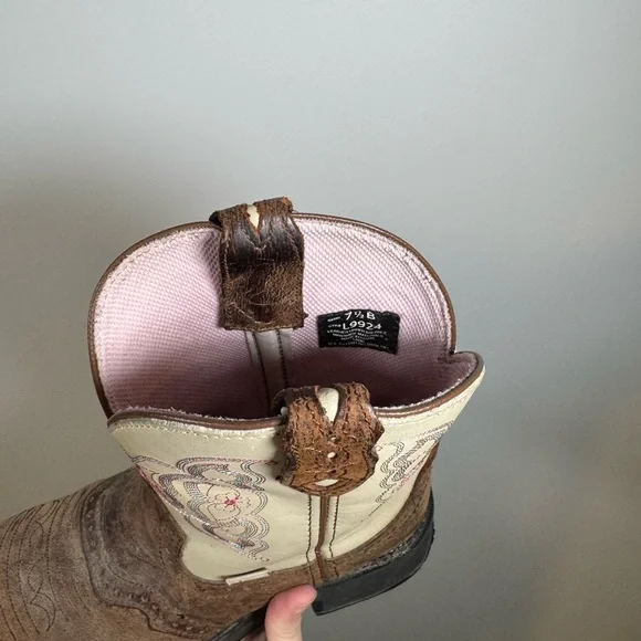 Justin Gypsy Brown Leather Western Boots Size 7.5 - Picture 11 of 11